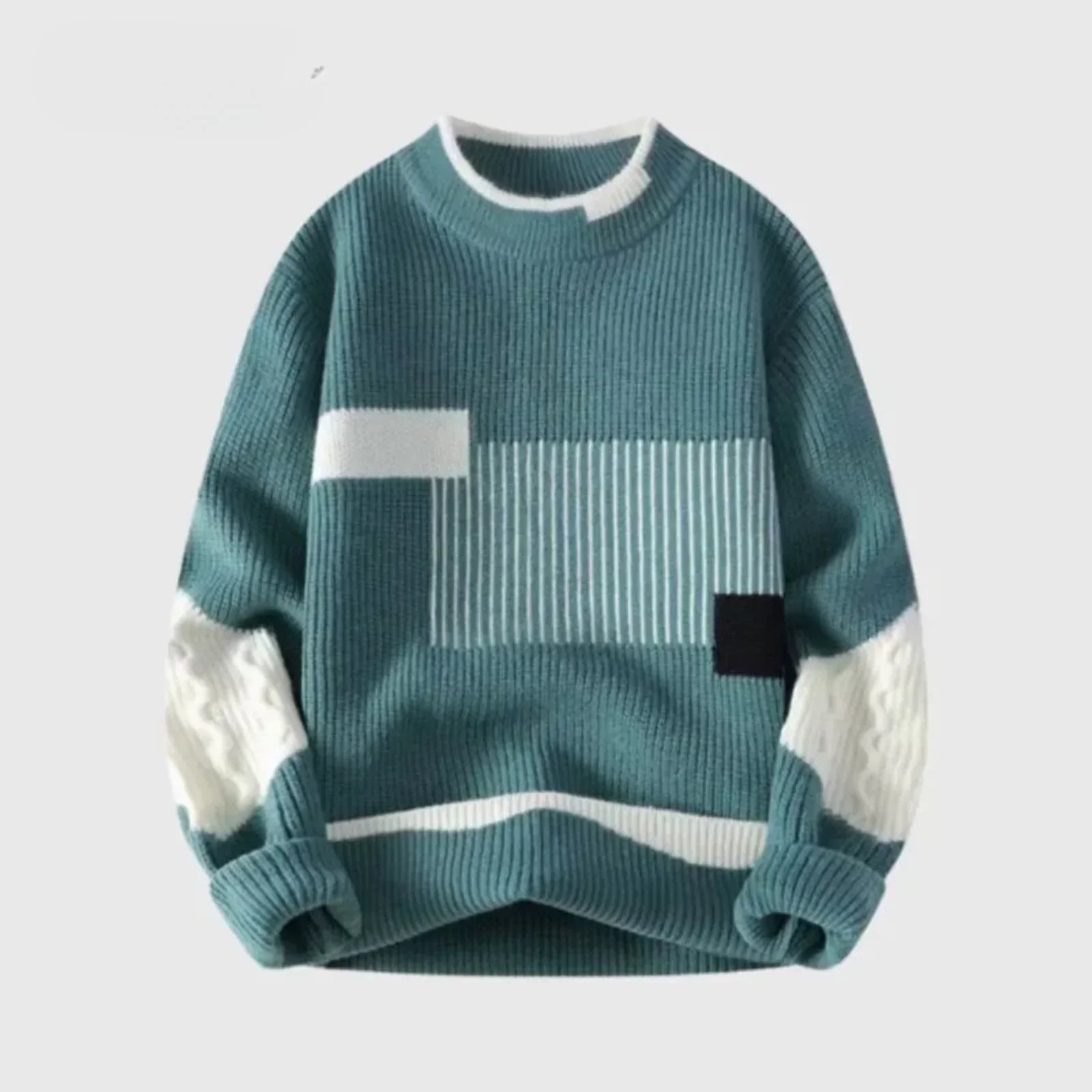 Pull en maille colorblock